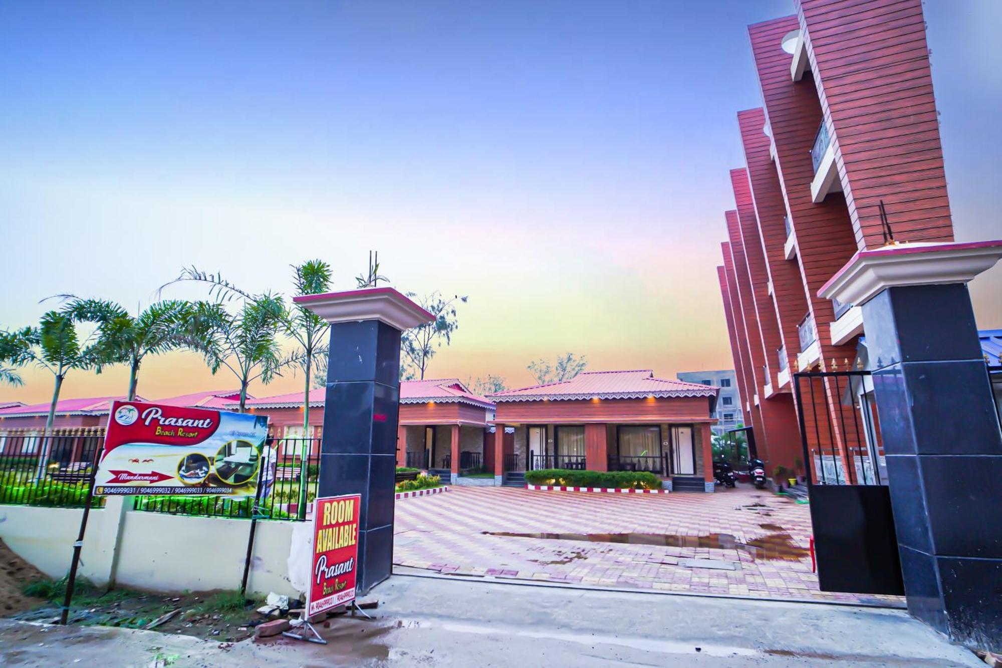 Prasant On Beach Resort !! Lift - Wifi -Restaurant-Parking Facilities-Newly Decorated Room !! Mandarmani Luaran gambar